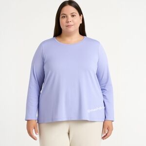 Eileen Fisher Organic Cotton Long Sleeve Tee – Classic Minimalist Loungewear 3X